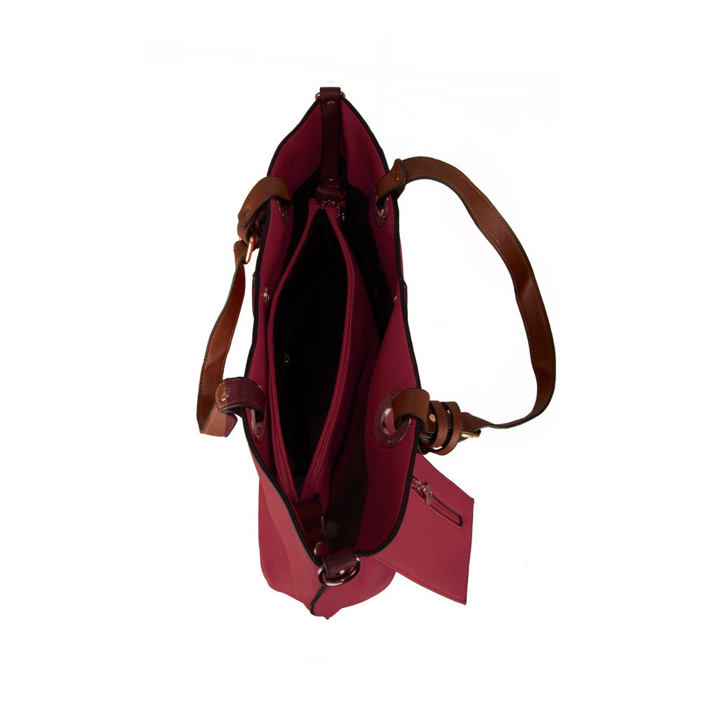 KrisAna Maya Shoulder Bag With Mini Bag in Red