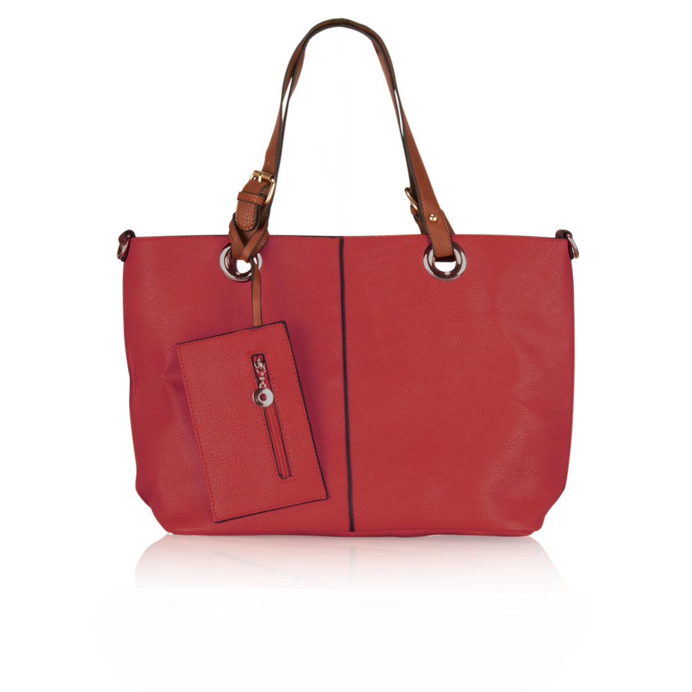 KrisAna Maya Shoulder Bag With Mini Bag in Red