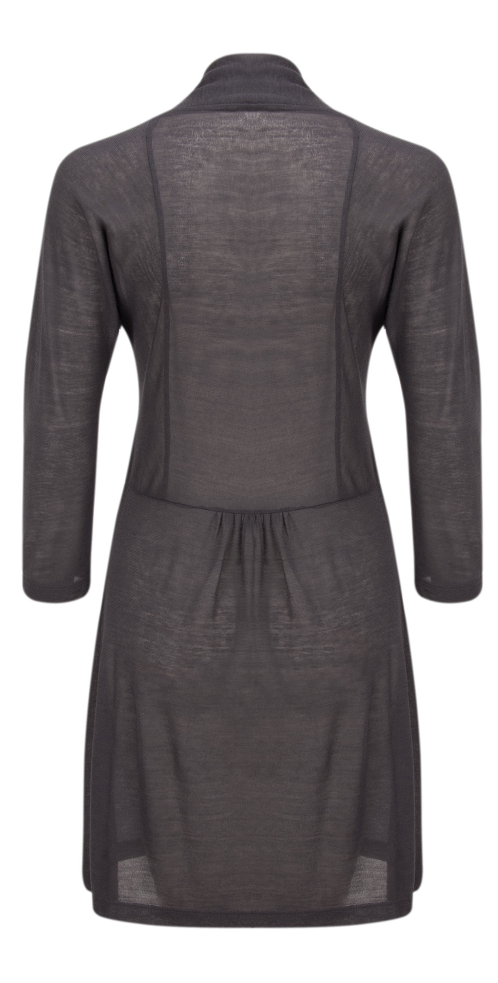 Sandwich Clothing Three Quarter Sleeve Sheer Crepe Jersey Cardigan in Dark  Cloud