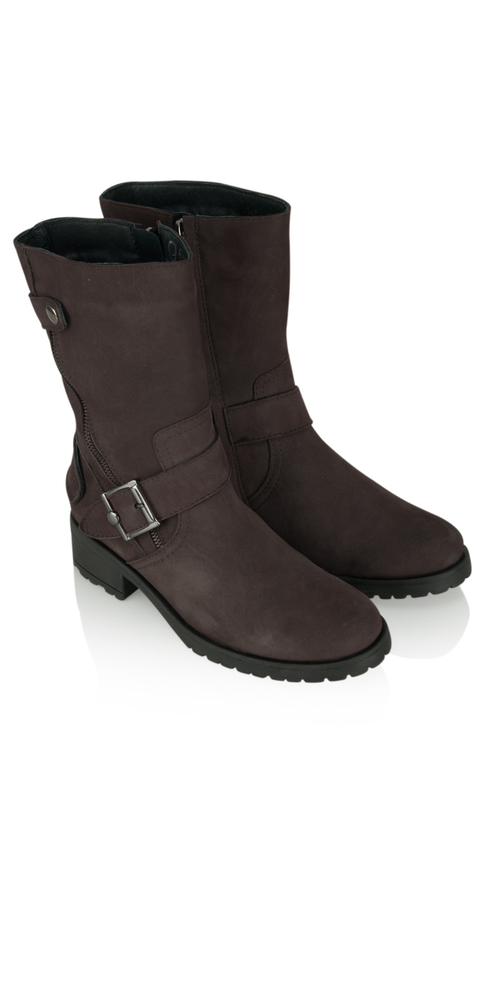 nubuck biker boots