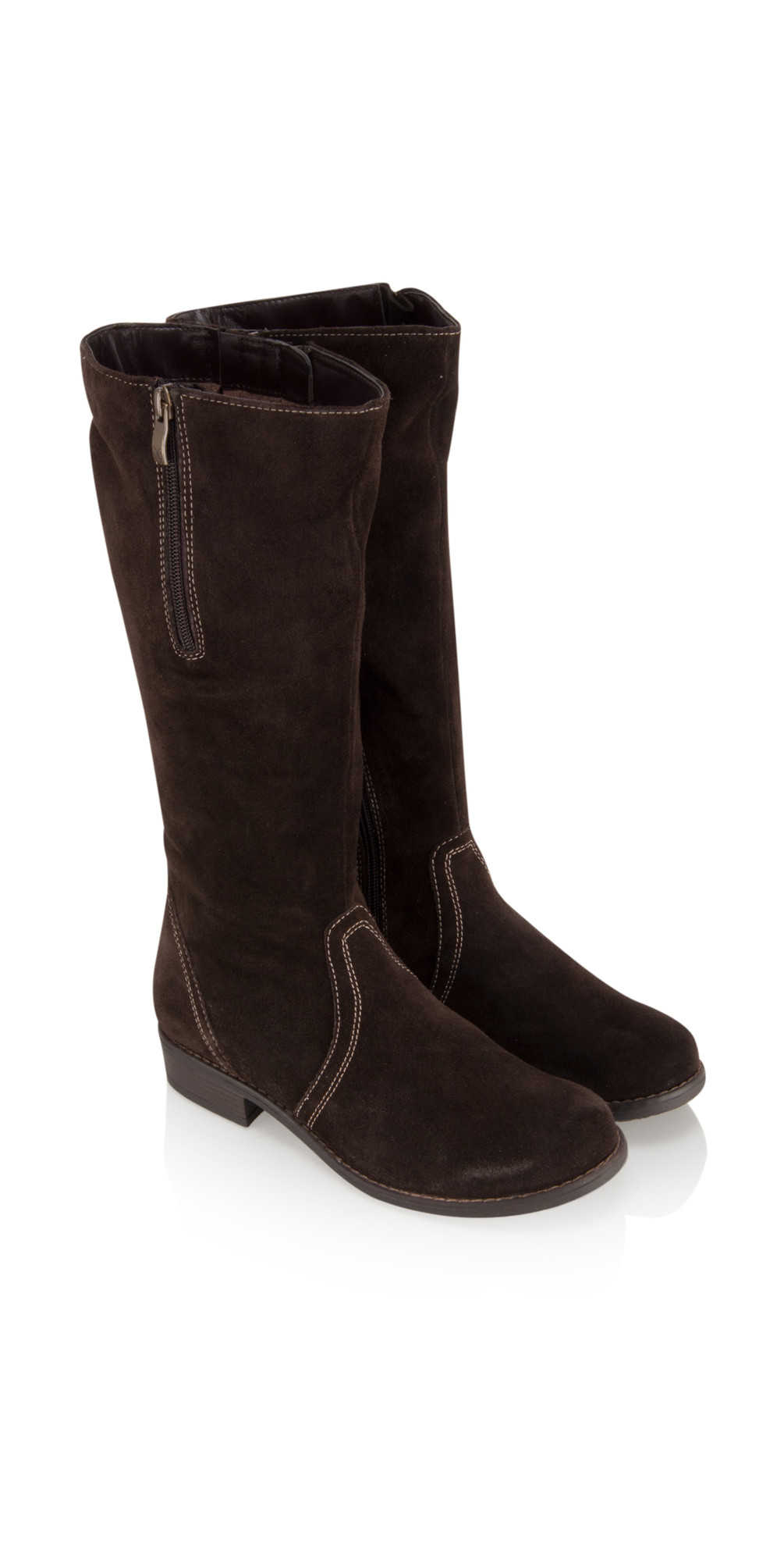 long suede flat boots