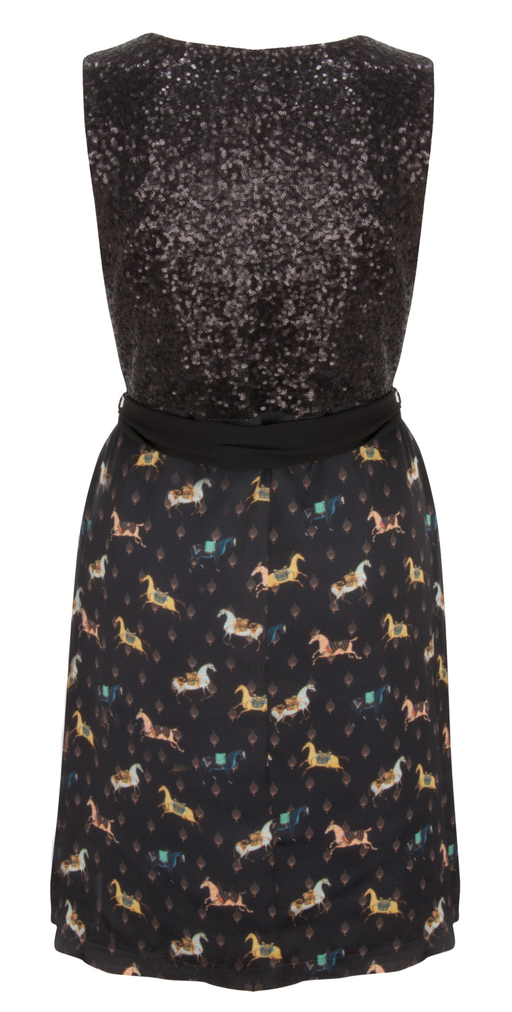 Avoca Merry Go Round Party Dress in Black